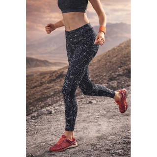 Quần legging nữ tập gym chạy bộ họa tiết xám co giãn ôm dáng cạp cao