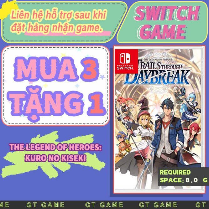 The Legend of Heroes: Kuro no Kiseki Nintendo Switch（Switch Game） -Mua 3 tặng 1