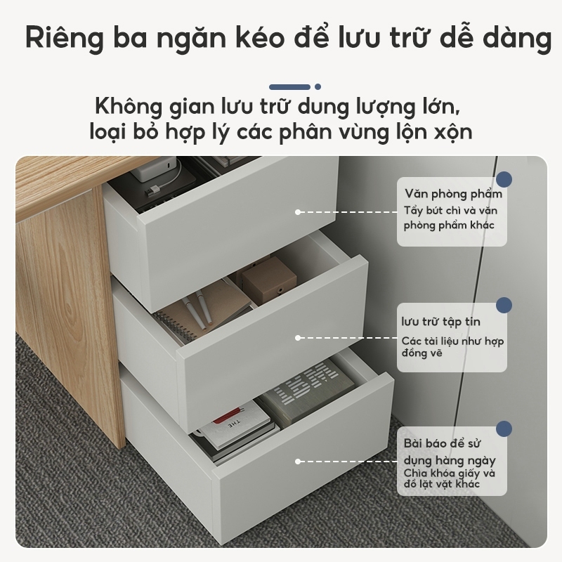 【Hà Nội giao nhanh】Bàn Làm Việc Máy Tính Bàn Học Sinh Bàn Văn Phòng Tại Nhà Có Ngăn Kéo Khung Chắc Thước Lớn | BigBuy360 - bigbuy360.vn