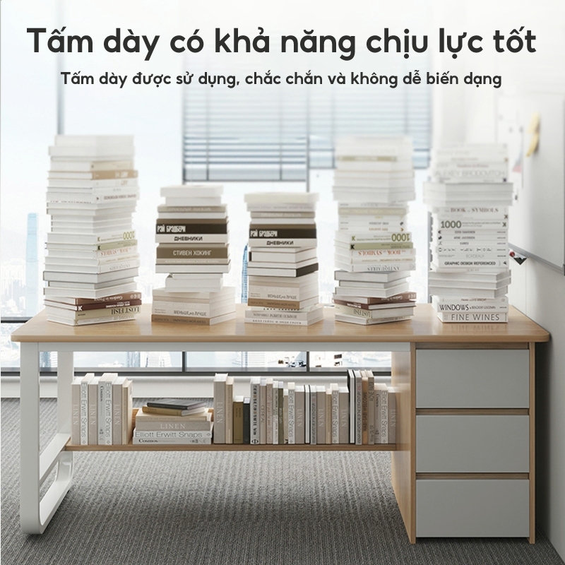 【Hà Nội giao nhanh】Bàn Làm Việc Máy Tính Bàn Học Sinh Bàn Văn Phòng Tại Nhà Có Ngăn Kéo Khung Chắc Thước Lớn | BigBuy360 - bigbuy360.vn