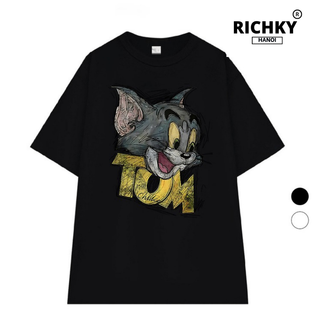 Áo Thun Richky Hanoi Premium Tee Tom And Jerry Graphic Vintage Streetwear Unisex