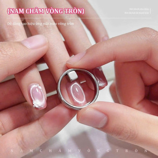 Nam Châm Nhẫn Tròn Đẩy Sơn Mắt Mèo