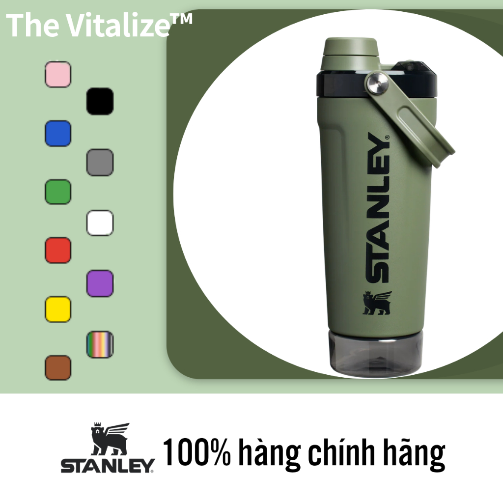 [ Hàng chính hãng ] Stanley The Vitalize Shaker Water Bottle – BPA Free Stainless Steel Sports Bottl