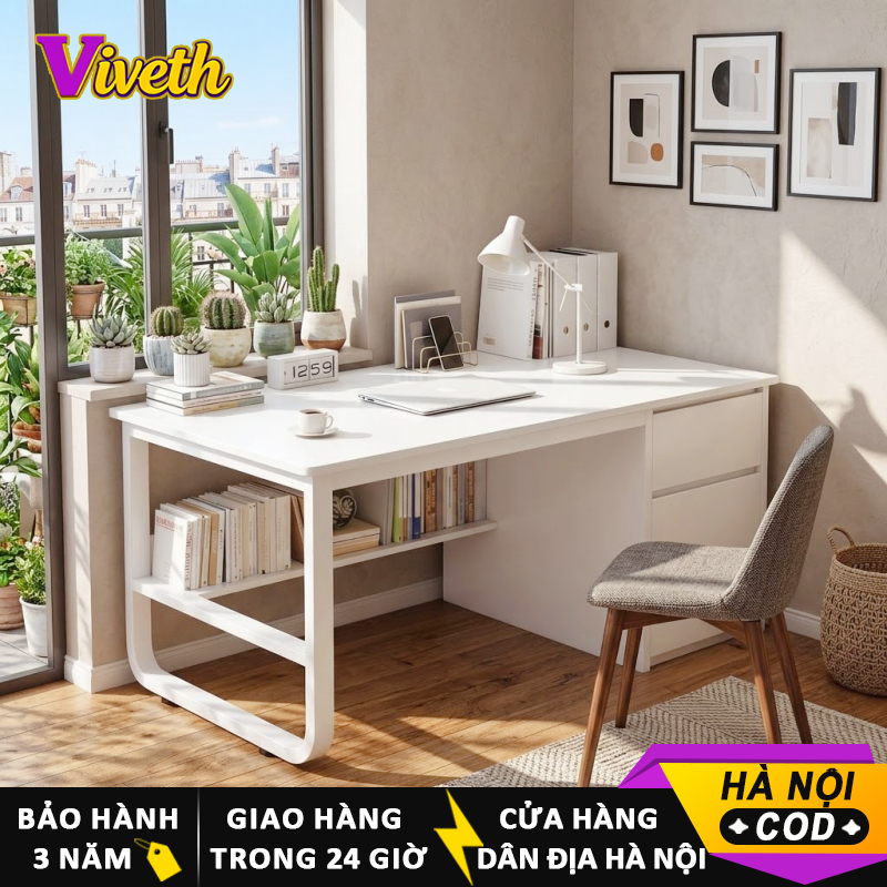 【Hà Nội giao nhanh】Bàn Làm Việc Máy Tính Bàn Học Sinh Bàn Văn Phòng Tại Nhà Có Ngăn Kéo Khung Chắc Thước Lớn | BigBuy360 - bigbuy360.vn