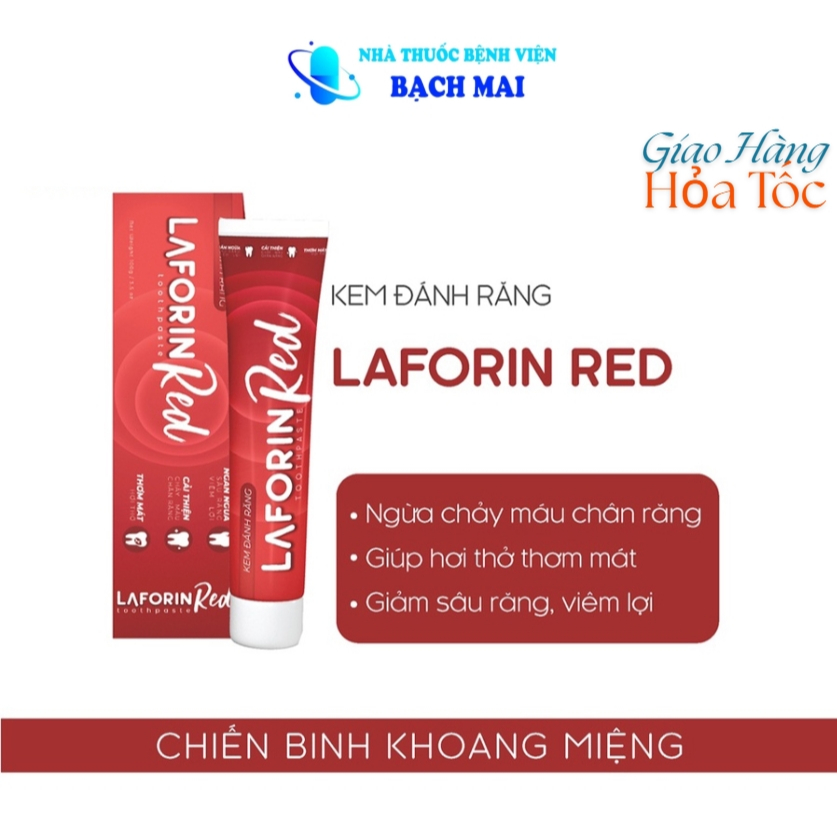 Kem đánh răng Laforin Red ngăn chảy máu chân răng, ngừa sâu rănG, hôi miệng CPC1 HÀ NỘI