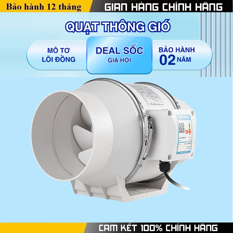 Quạt thông gió hút mùi HF100-HF250 - Hút mùi bếp, khử khói, giảm ẩm, thông thoáng không khí