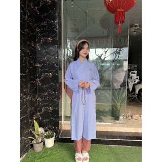 Áo tràng xẻ tà áo choàng tụng Kinh không kèm quần vải không nhăn nam nữ