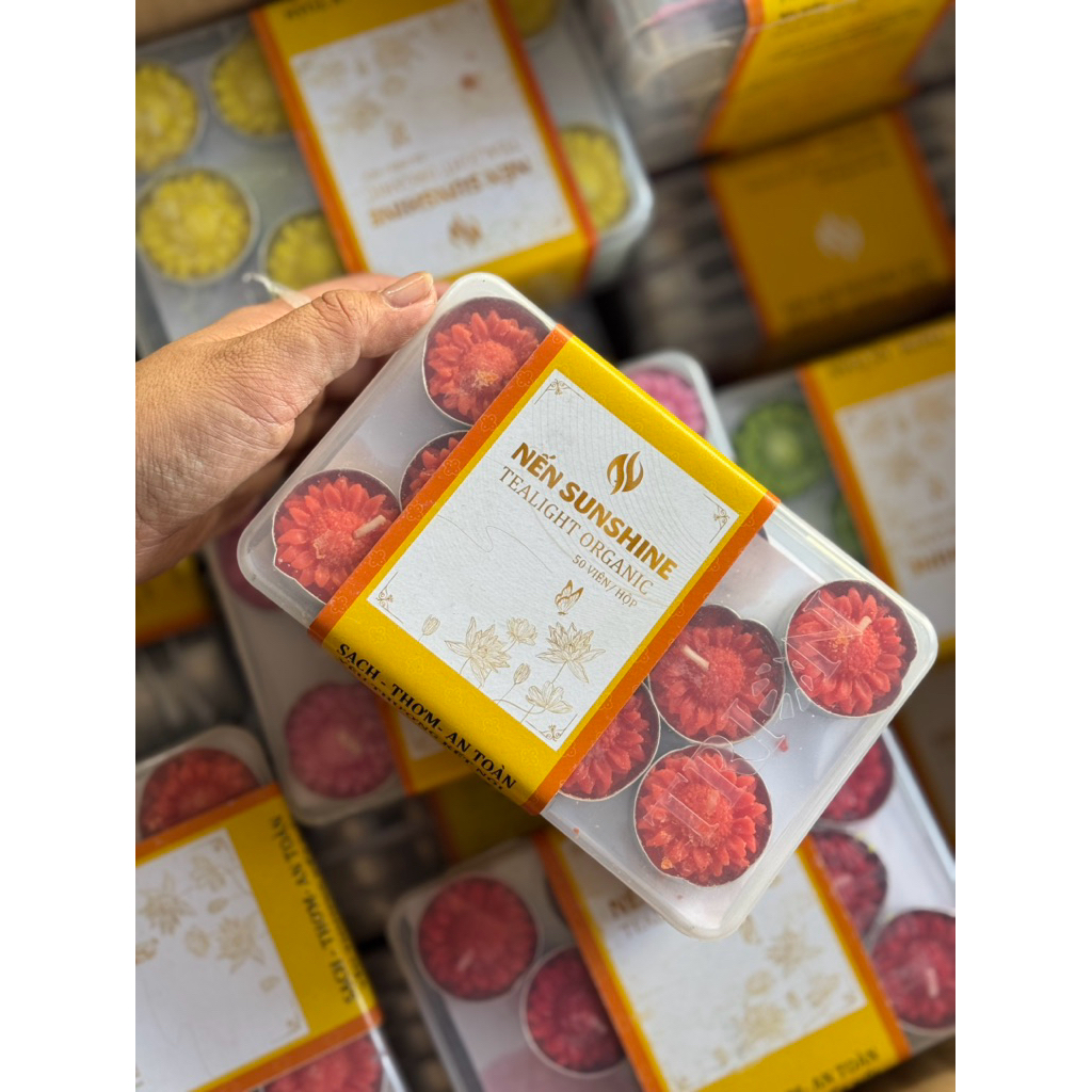 Nến viên tealight hộp 50 viên ( sáp bơ )