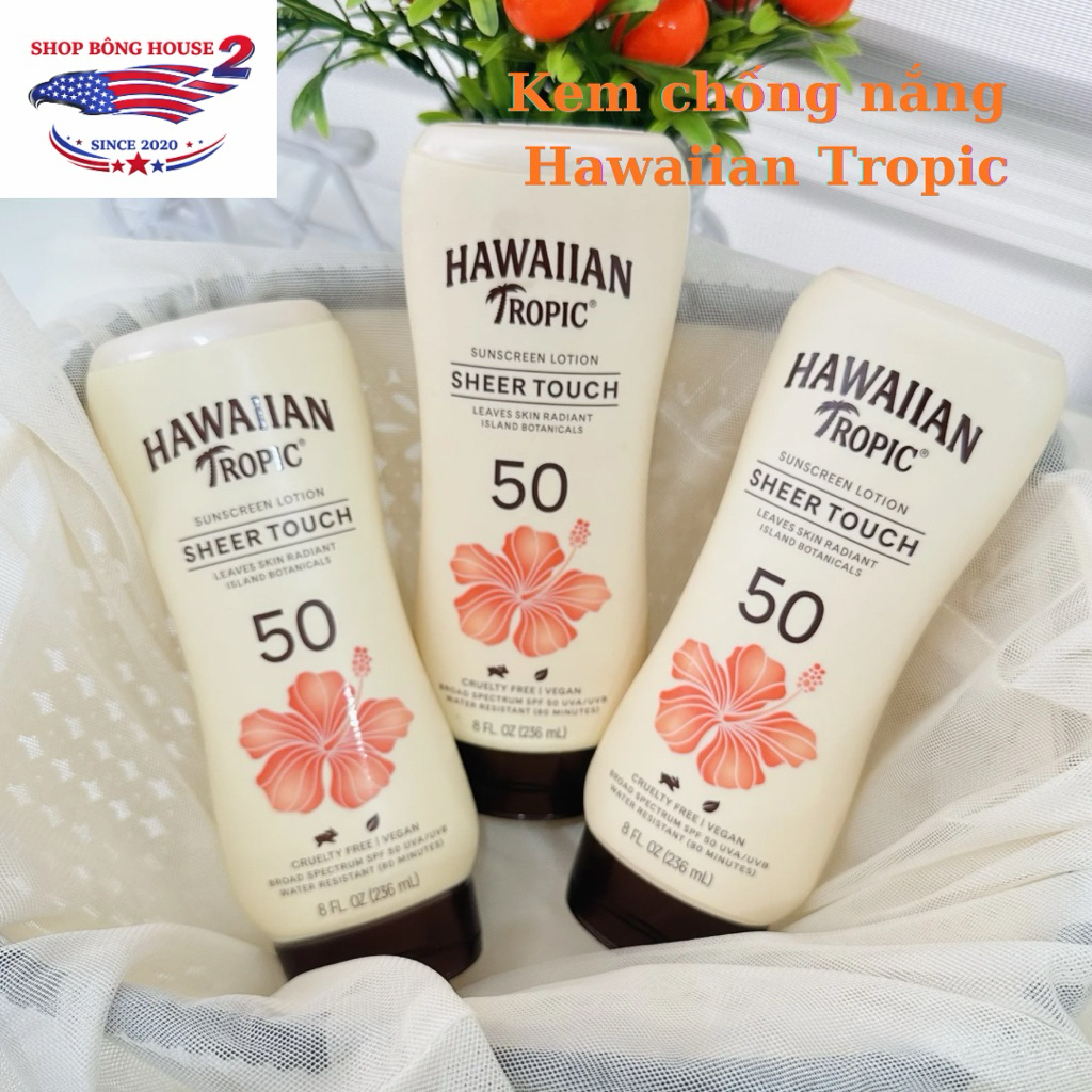 [Bill US] Kem chống nắng Hawaiian Tropic Sunscreen Lotion Sheer Touch 236ml