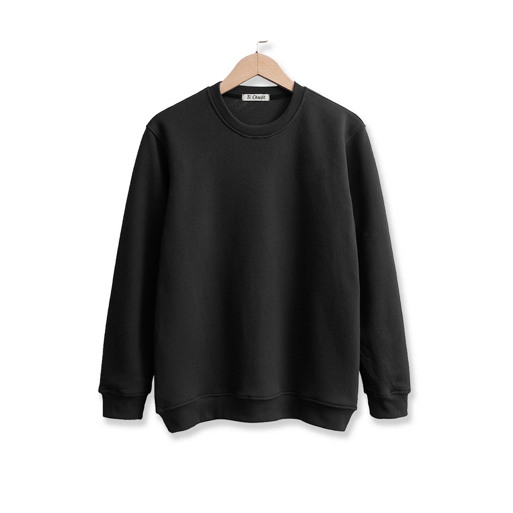 Áo sweater trơn nam nữ form rộng, áo tay dài unisex, áo sweater basic nỉ bông dày - SW00