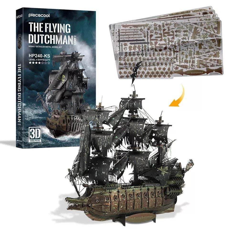 Mô Hình Kim Loại 3D Lắp Ráp Piececool Tàu Người Hà Lan Bay (The Flying Dutchman, Nhiều Màu) HP240-KS