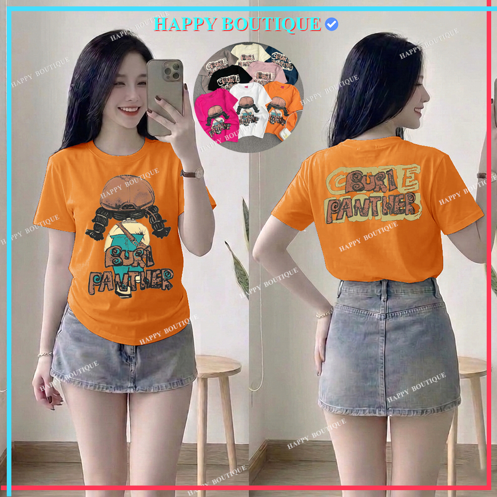 Áo Thun Dáng Vừa Nữ Cô Gái [B85] Form 40~60kg Chữ Dập Nổi Vải BORIP Cotton Mềm Mịn Co Dãn 4 Chiều