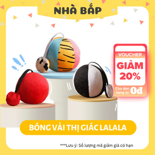 Bóng vải cho bé Lalala Baby, đồ chơi bóng vải xúc xắc kích thích thị giác - Nhà Bắp Store