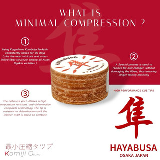 Đầu Tẩy/ Đầu Cơ Bida HAYABUSA By Komiji Osaka - Thương Hiệu Nổi Tiếng Đến Từ Nhật Bản