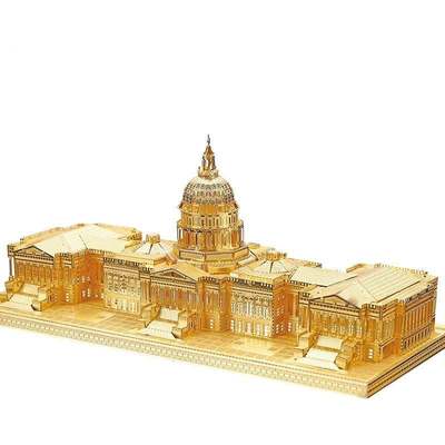Mô Hình Kim Loại Lắp Ráp 3D Piececool Tòa Nhà Quốc Hội Mỹ (79 mảnh, US Capitol) P015-G – MP091