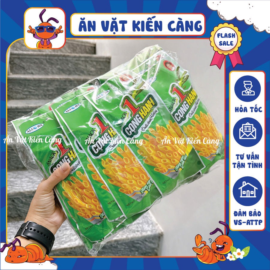[BỊCH 30 GÓI] Snack Tăm Cay Hình Cọng Hành, Cay Cay Cổng Trường, Que Tăm Cay, đồ ăn vặt