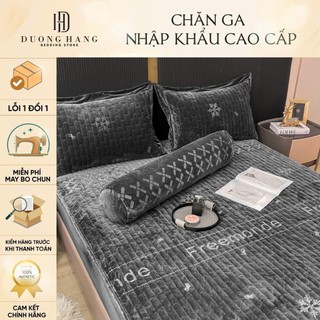 [Nỉ Nhung Siêu Ấm - BST Mùa Đông 2025] Set 3 món Ga Gối Trần Bông MARKJACOB & MARKCROSS Giữ Nhiệt Siêu ấm