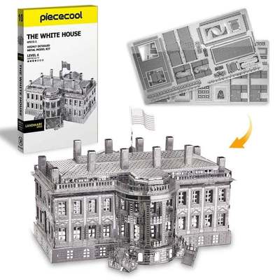 Mô Hình Kim Loại Lắp Ráp 3D Piececool Nhà Trắng (122 mảnh, White House) HP010-S – MP382