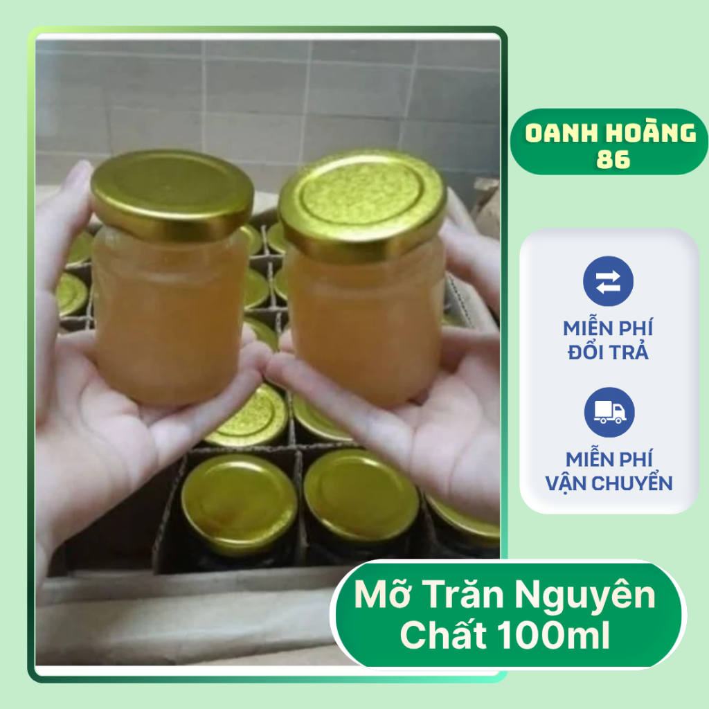 Mỡ Trăn Nguyên Chất 100ml, Dưỡng Da, Dưỡng Tóc, Giảm Thâm, Làm Mềm Da Tự Nhiên