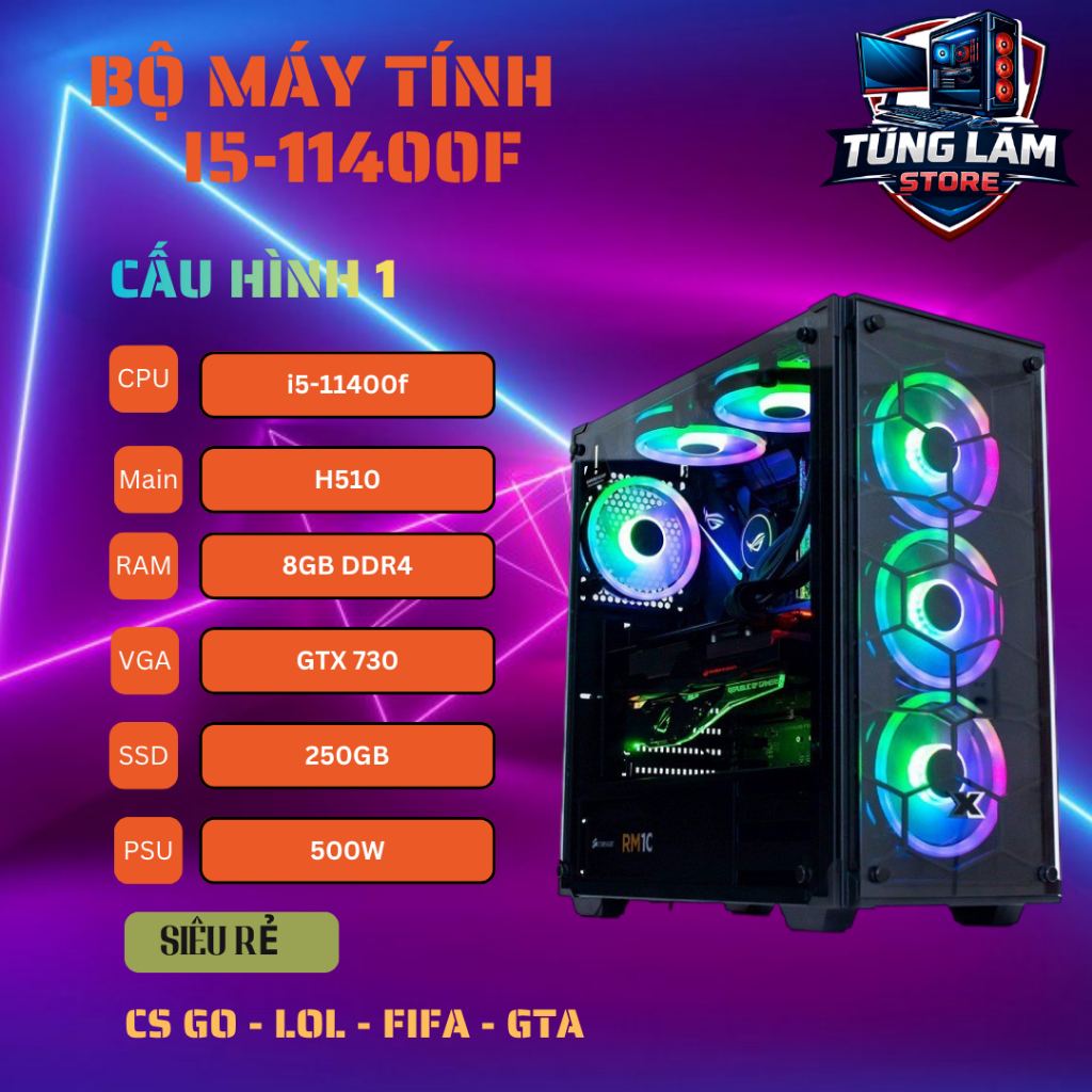 Bộ Máy Tính i5-11400F Huyền Thoại Trong Tầm Giá