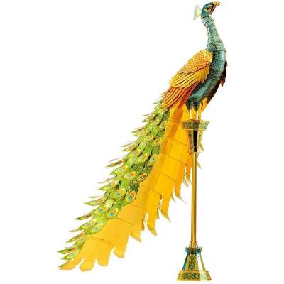 Mô Hình Kim Loại Lắp Ráp 3D Piececool Con Công (100 mảnh, Peacock) HP102-NGB - MP437