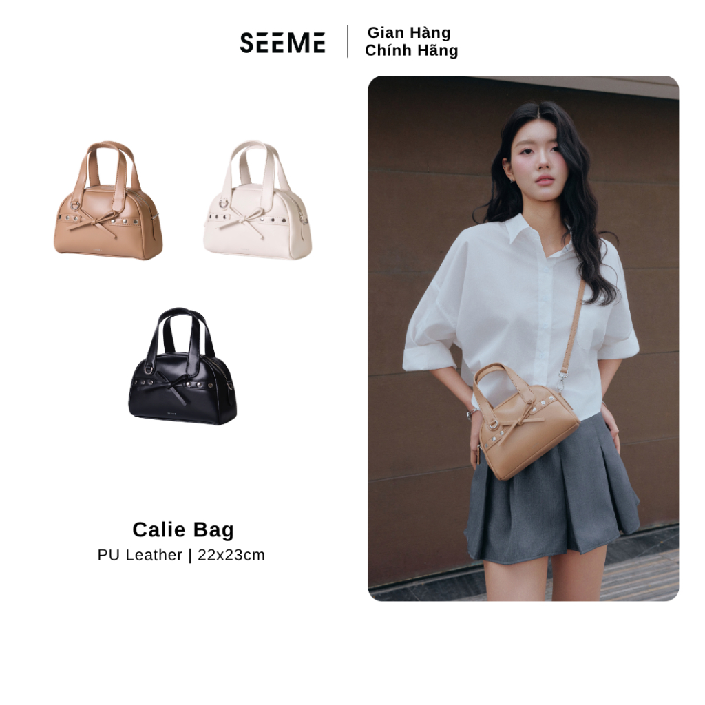 Túi đeo chéo khoá tròn tiểu thư SEEME Calie Bag