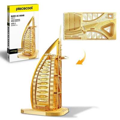 Mô Hình Kim Loại Lắp Ráp 3D Piececool Burj Al Arab (32 mảnh) HP001-G – MP088