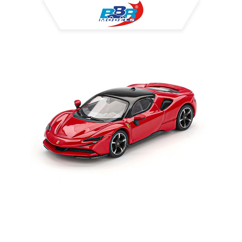 Xe mô hình BBR Models Ferrari SF90 Rosso Corsa tỉ lệ 1:64 chính hãng - BBRFER64030 (Loose New)