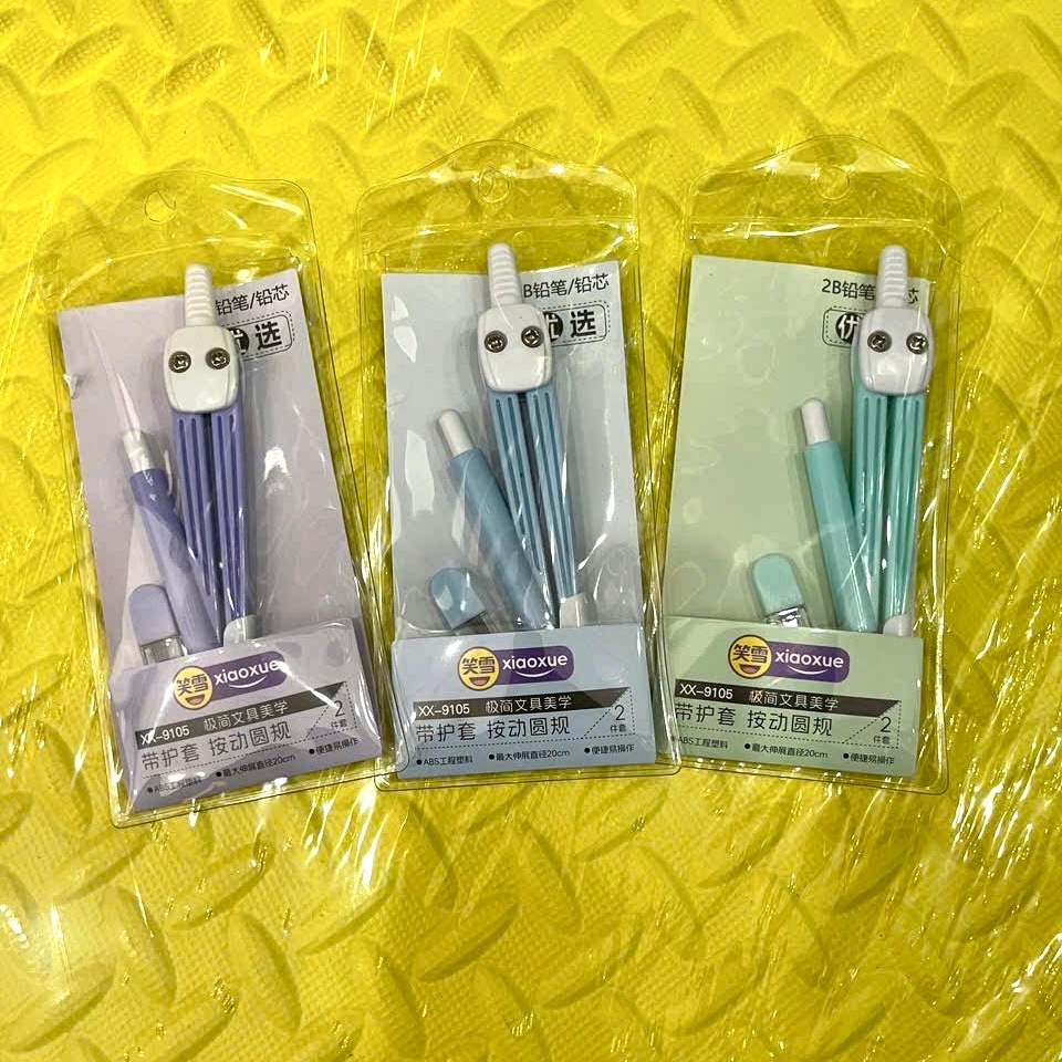 Comba học sinh vẽ kỹ thuật, bộ compa kèm ngòi chì thay thế XX-9105