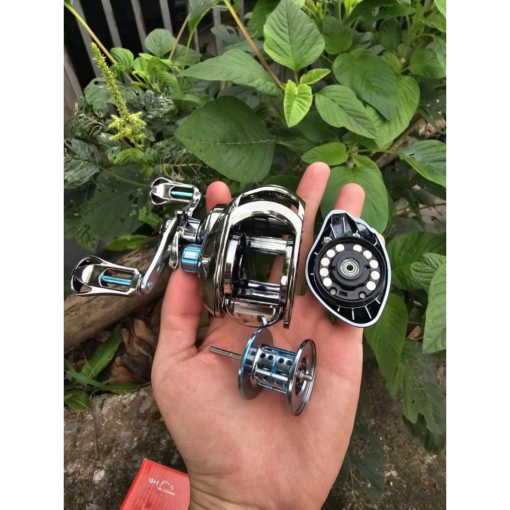 [Đẹp] Máy Ngang Câu Lure JLB200 Màu Silver Blue