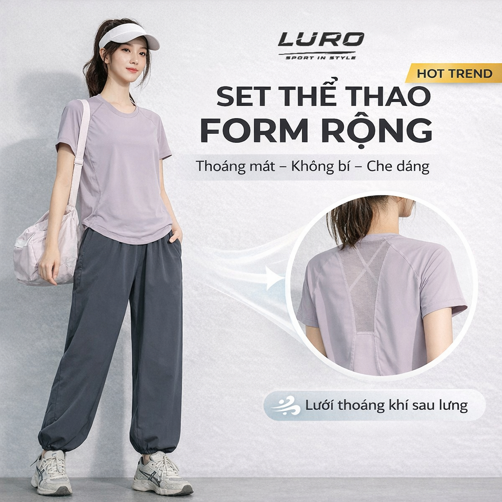 S108-18N — Set đồ thể thao nữ phom rộng