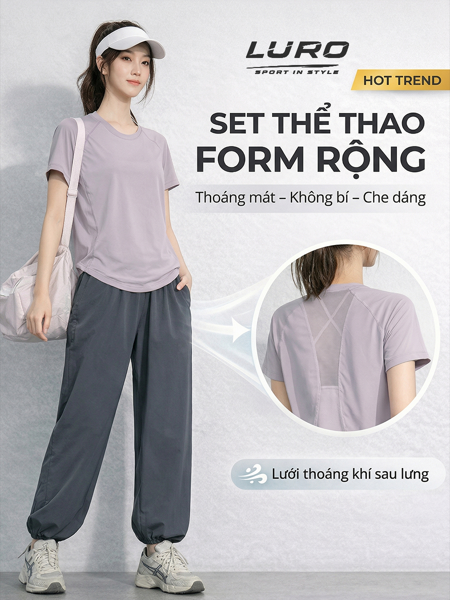 S108-18N — Set đồ thể thao nữ phom rộng