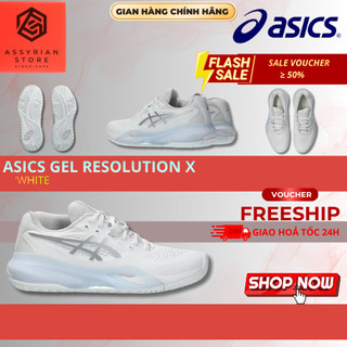 💯Assyrian Store💯Giày Asics Gel Resolution X Trắng Thể Thao Tennis Pickleball Cầu Lông