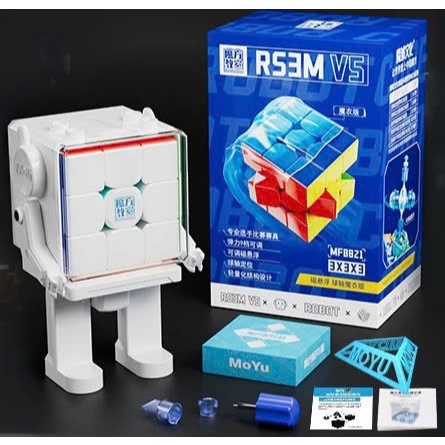 Rubik MoYu RS3M V5 Robot Ball Core UV 3x3 – Nam Châm Lõi Bi Cao Cấp, Bản UV Bóng Đẹp