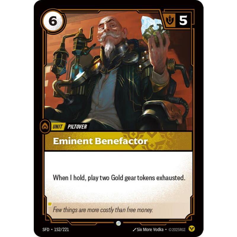 Thẻ Bài Riftbound Mã SFD-152/221 - Eminent Benefactor - Unit - Common