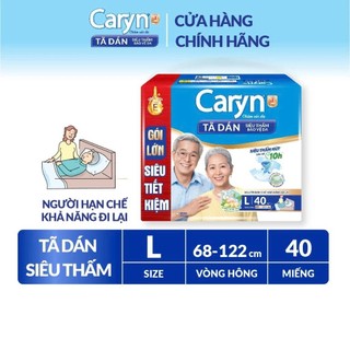 Tã/Bỉm Dán Caryn Siêu Thấm M40 / L40 Cho Người Hạn Chế Khả Năng Đi Lại.