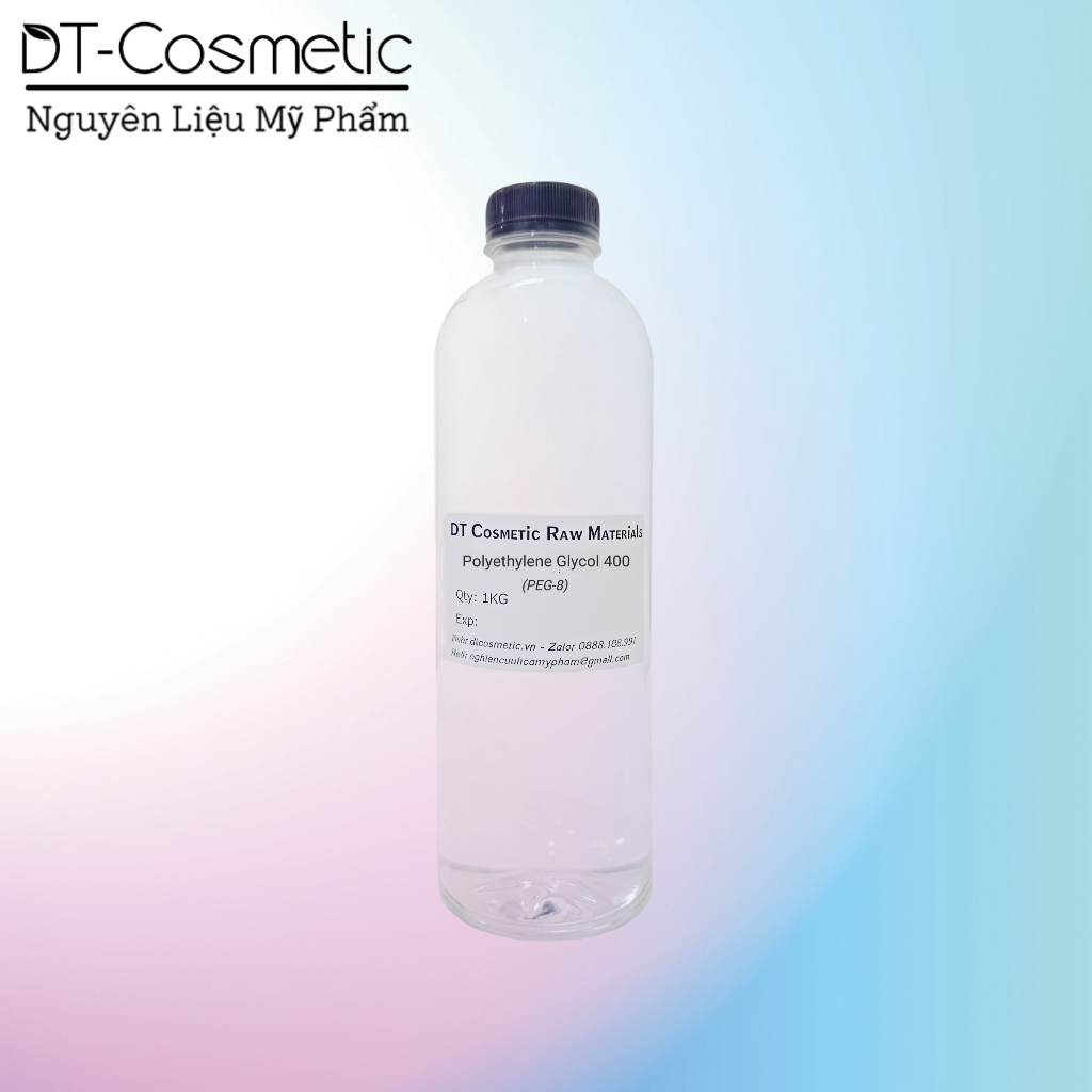 1KG Polyethylene Glycol 400 (PEG 400/PEG 8) - Chất Giữ Ẩm, Dung Môi Phân Tán - Nguyên Liệu Mỹ Phẩm