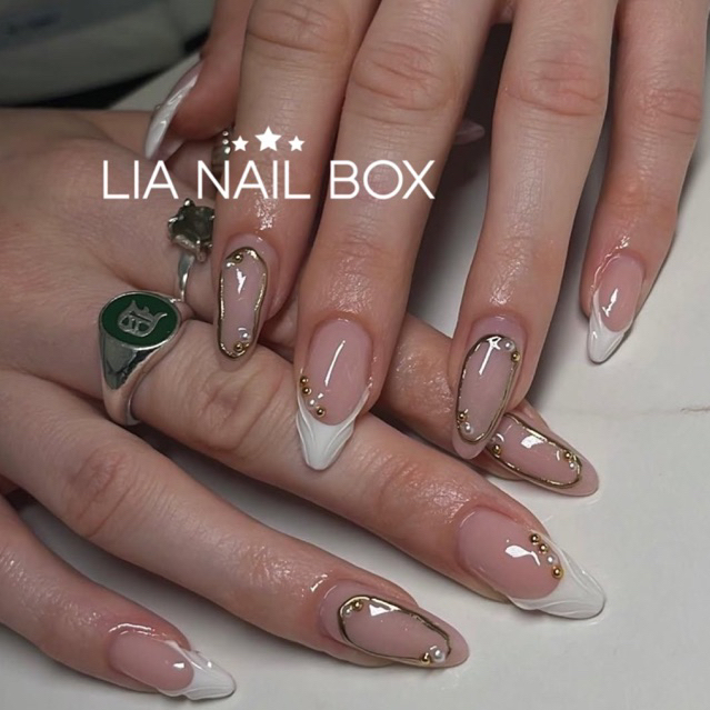 (HỎA TỐC) NAIL BOX THIẾT KẾ FRENCH , TRÁNG GƯƠNG LIA NAIL