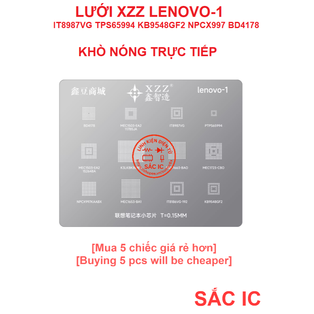 [LUOI][17] Lưới XZZ CHINAFIX LENOVO-1 NPCX997KAABX MEC1503/1723/1653 IT8987VG KB9548GF2 TPS65994