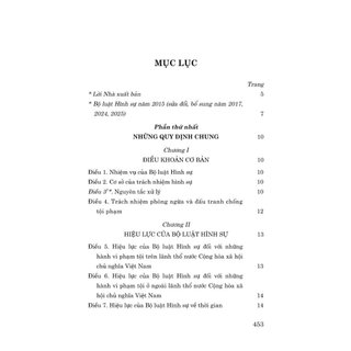 Sách - Bộ Luật Hình Sự (Hiện Hành) (Bộ Luật Năm 2015 Sửa Đổi, Bổ Sung Năm 2017)