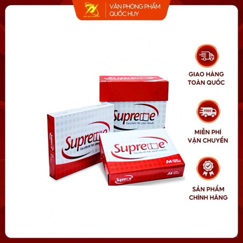 (SỈ ) 1 THÙNG GIẤY A4 SUPPREME (5 GRAM/2500 TỜ) - QUOC HUY BOOKSTORE