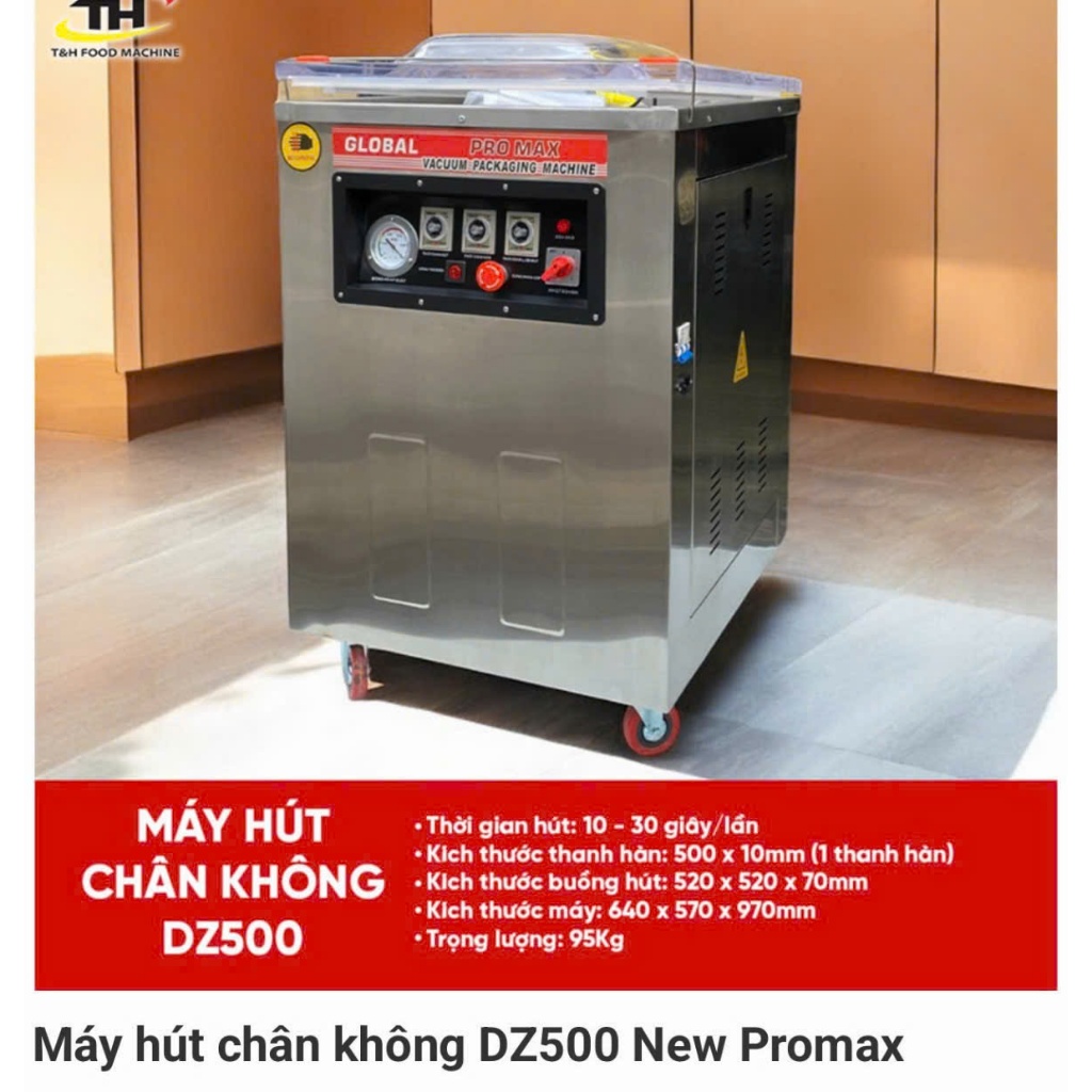 Máy hút chân không công nghiệp DZ500 New Promax. Hàng cao cấp-Bảo hành 12 tháng
