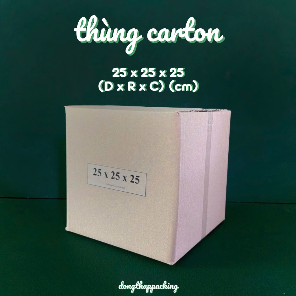 COMBO 25 HỘP CARTON 25x25x25 cm