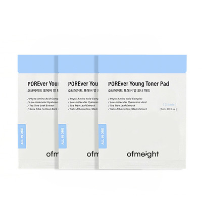 [Quà tặng không bán] Set 3 Ofmeight Porever Young Toner Pad mini 2ea 6g