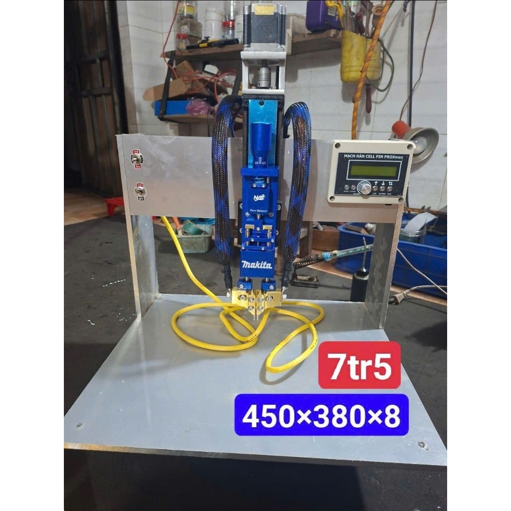 Máy hàn cell pin trụ tự đồng khung nhôm (hàn được kẽm 0.3)