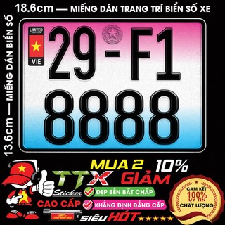 DECAL BIỂN SỐ XE MÁY