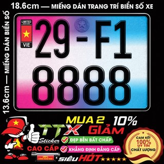 DECAL BIỂN SỐ XE MÁY