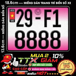 DECAL BIỂN SỐ XE MÁY