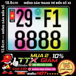 DECAL BIỂN SỐ XE MÁY