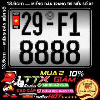DECAL BIỂN SỐ XE MÁY